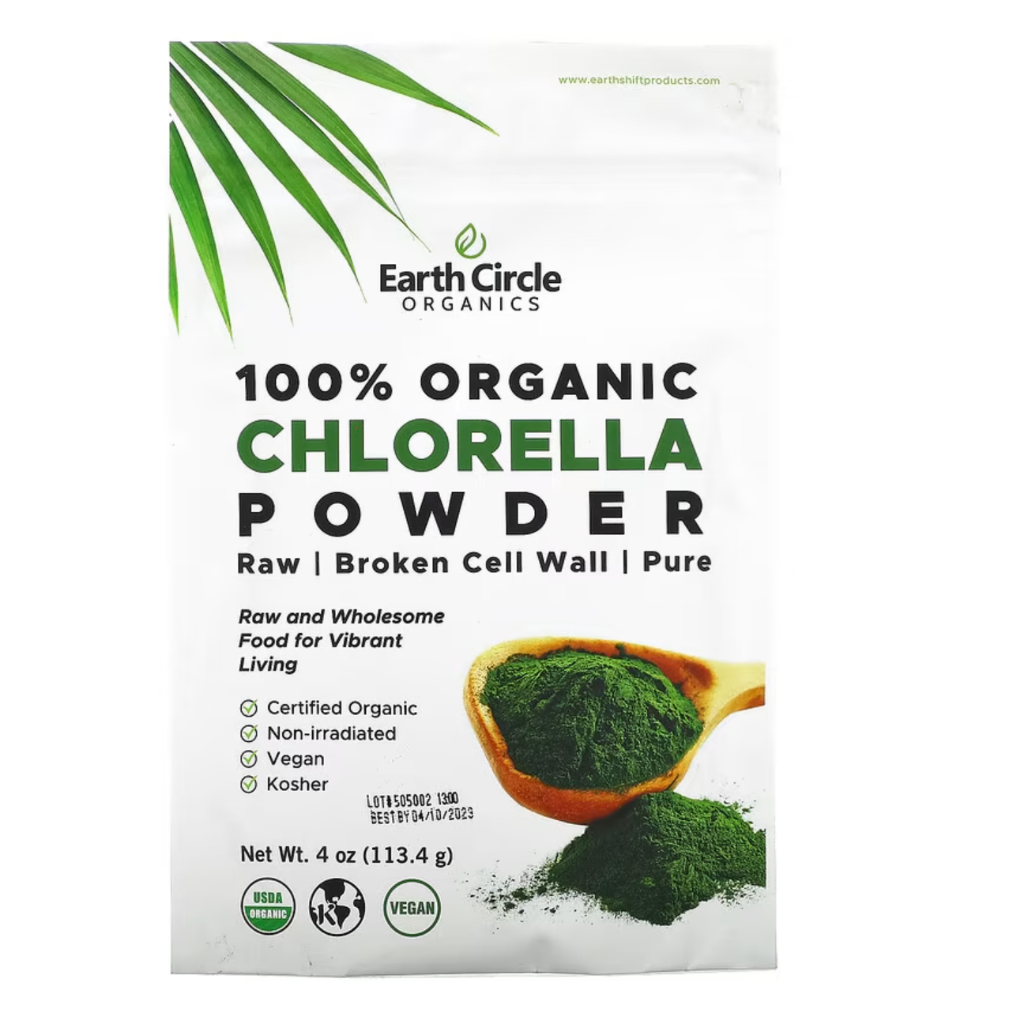 Earth Circle Organics, 全有機小球藻粉綠藻粉美國代購113.4 克超級食物保健綠粉日本