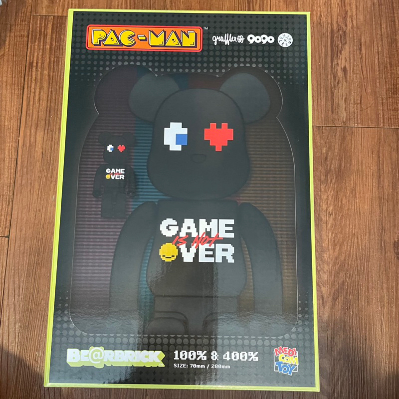 MEDICOM TOY BE@RBRICK 100% &amp; 400% 小精靈 Pac-Man Grafflex 9090