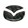 方向盤 MAZDA馬自達 for 05-10 MAZDA premacy 真碳纖維貼片 實體嵌入方向盤 原廠徽章