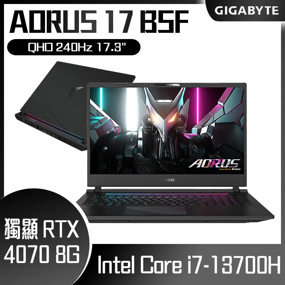 驊哥電腦 GIGABYTE 技嘉 AORUS 17 BSF-73TW654SH 黑 客製化電競筆電 驊哥 客製化筆電