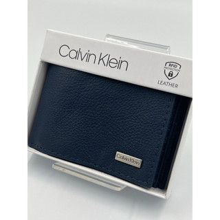 美國帶回 不易撞包 現貨 CK CALVIN KLEIN 男士 男用 皮夾 短夾 錢包 禮物 質感 深藍 RFID