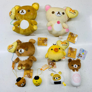 ❤Lika小舖❤日本正版全新現貨日本帶回正版拉拉熊景品玩偶布偶娃娃20週年氣球娃娃 小雞玩偶 懶懶熊小雞燈籠吊飾三角飯糰
