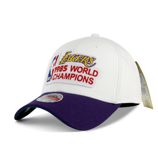 【Mitchell & Ness】NBA 洛杉磯 湖人 1985冠軍 雙色 紀念 棒球帽【ANGEL NEW ERA】