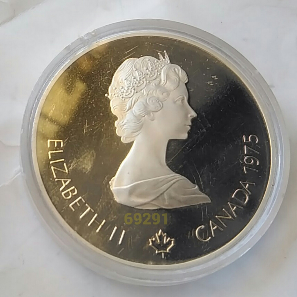 1975加拿大奧運銀幣，奧運銀幣，加拿大銀幣，限量銀幣，銀幣，紀念幣，錢幣，幣~加拿大奧運銀幣
