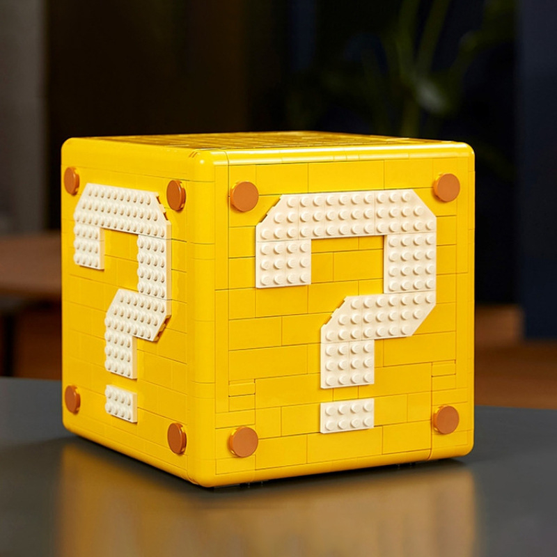 (免運現貨秒出) 馬力歐 問號磚塊 兼容樂高 拼裝積木 玩具 問號箱盒 禮物 電玩 MARIO 組裝樂高 庫巴 碧姬公主
