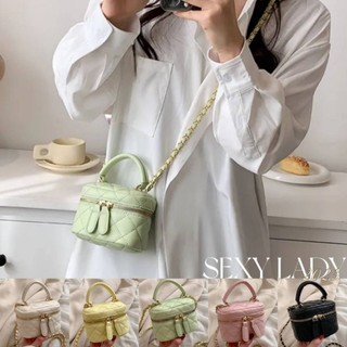 粉現貨🎀SEXY LADY🎀小香格紋鏈條小廢包✨