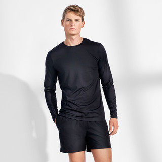 Bread & Boxers Long-Sleeve Active 長袖經典圓領速乾除臭T 黑