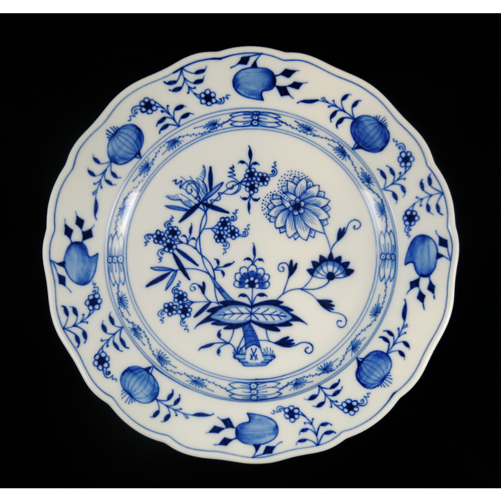 德國麥森Meissen 手繪藍洋蔥系列大瓷盤