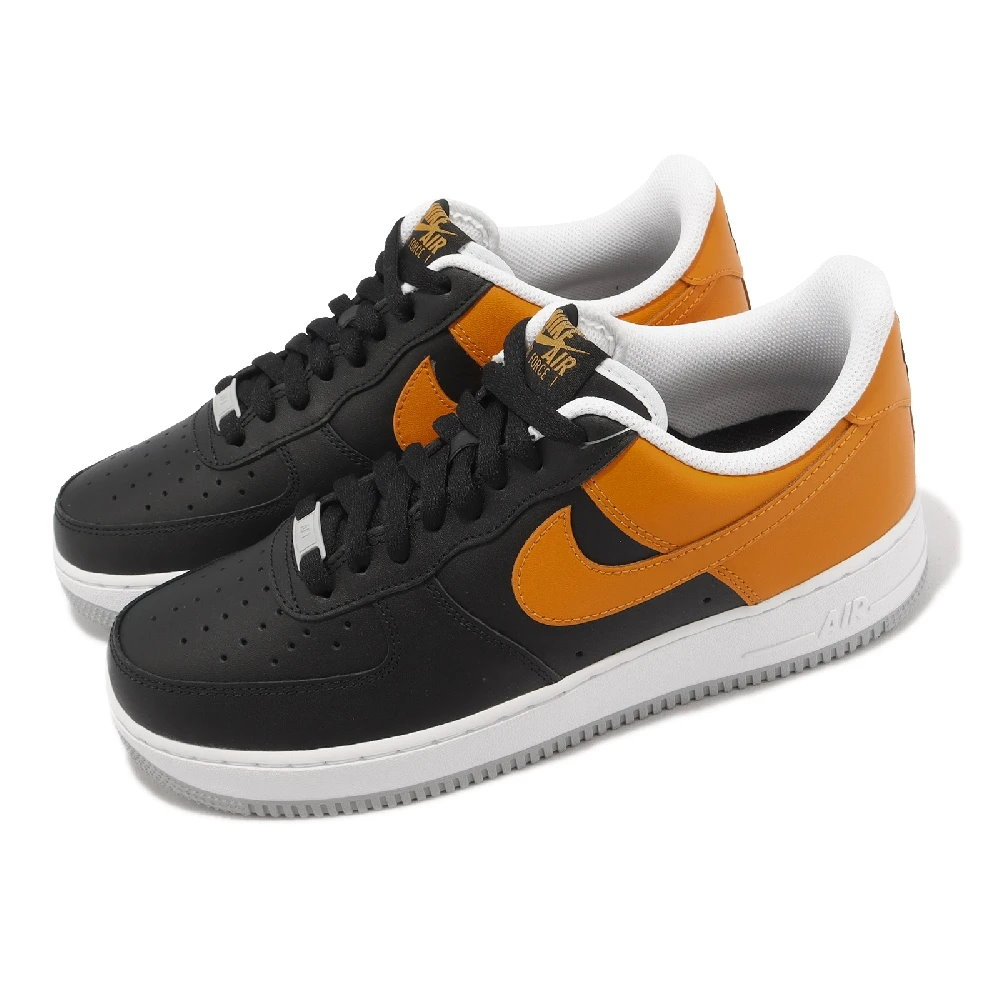 =CodE= NIKE AIR FORCE 1 07 皮革籃球鞋(黑橘) FB7162-081 萬聖節 AF-1 男