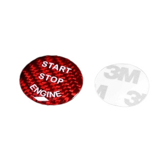 【AJRM】紅色真碳纖維一鍵啟動按鈕蓋適用於 12-18 F30 F34 F80 335i M3