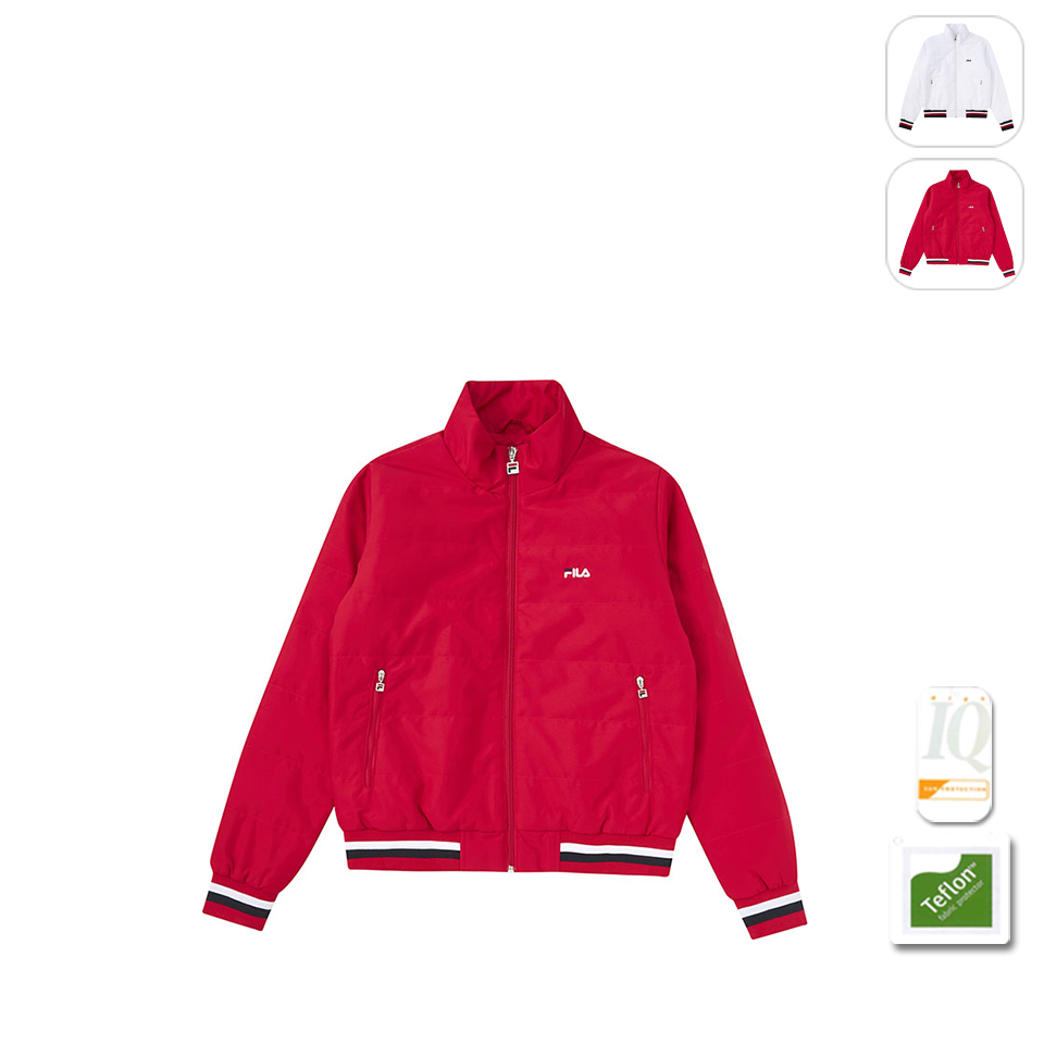 【FILA】女性 抗UV 鋪棉外套-紅色 5JKW-5494-RD