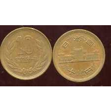 【全球硬幣】日本昭和五十一年51年絕版幣 10元十丹1976年銅幣 Japan coin AU