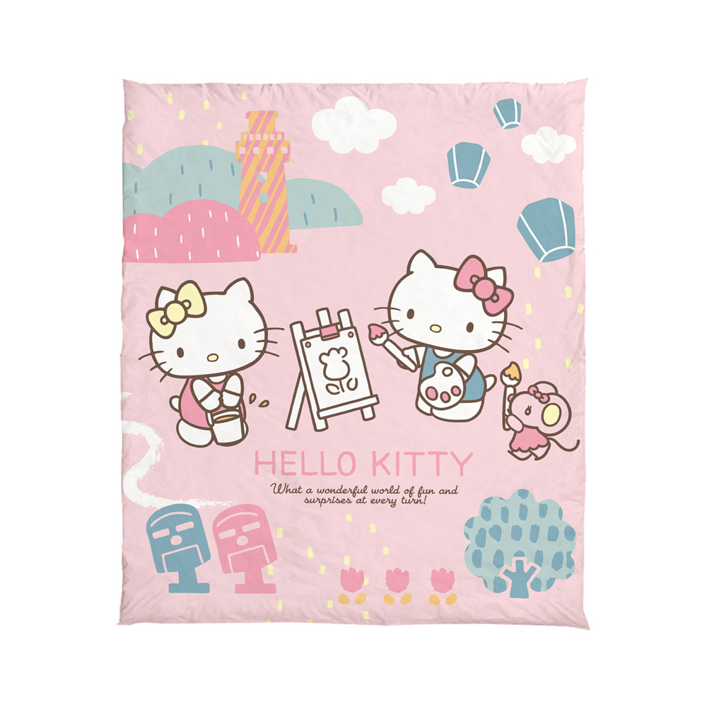【生活工場】Hello Kitty-風景繪雙人被單180x210