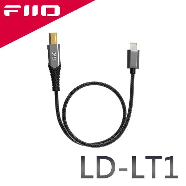 【風雅小舖】【FiiO LD-LT1 USB Type-B轉Lightning轉接線】OTG線/鋁合金外殼