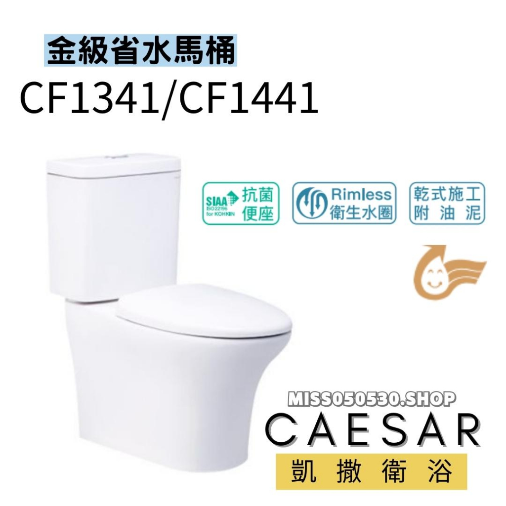 Caesar 凱撒衛浴  CF1341 CF1441省水馬桶 二段式省水馬桶 馬桶 兩段式沖水 分離式馬桶