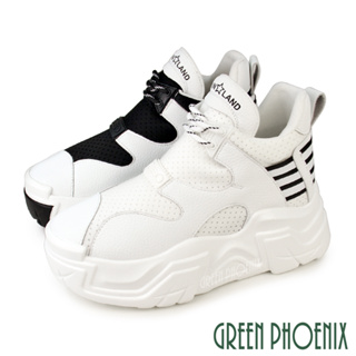 【GREEN PHOENIX】女 小白鞋 高筒休閒鞋 老爹鞋 休閒靴 厚底 韓國進口 U2-26601