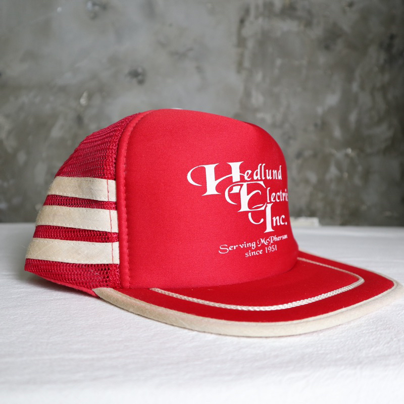 「富士鳥」古著 80-90s Service McPherson 紅色網帽 卡車司機帽