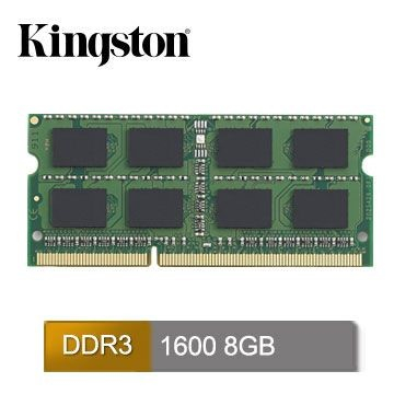 【大台南電腦量販】全新 Kingston 8GB DDR3 1600筆記型記憶體 KVR16LS11/8