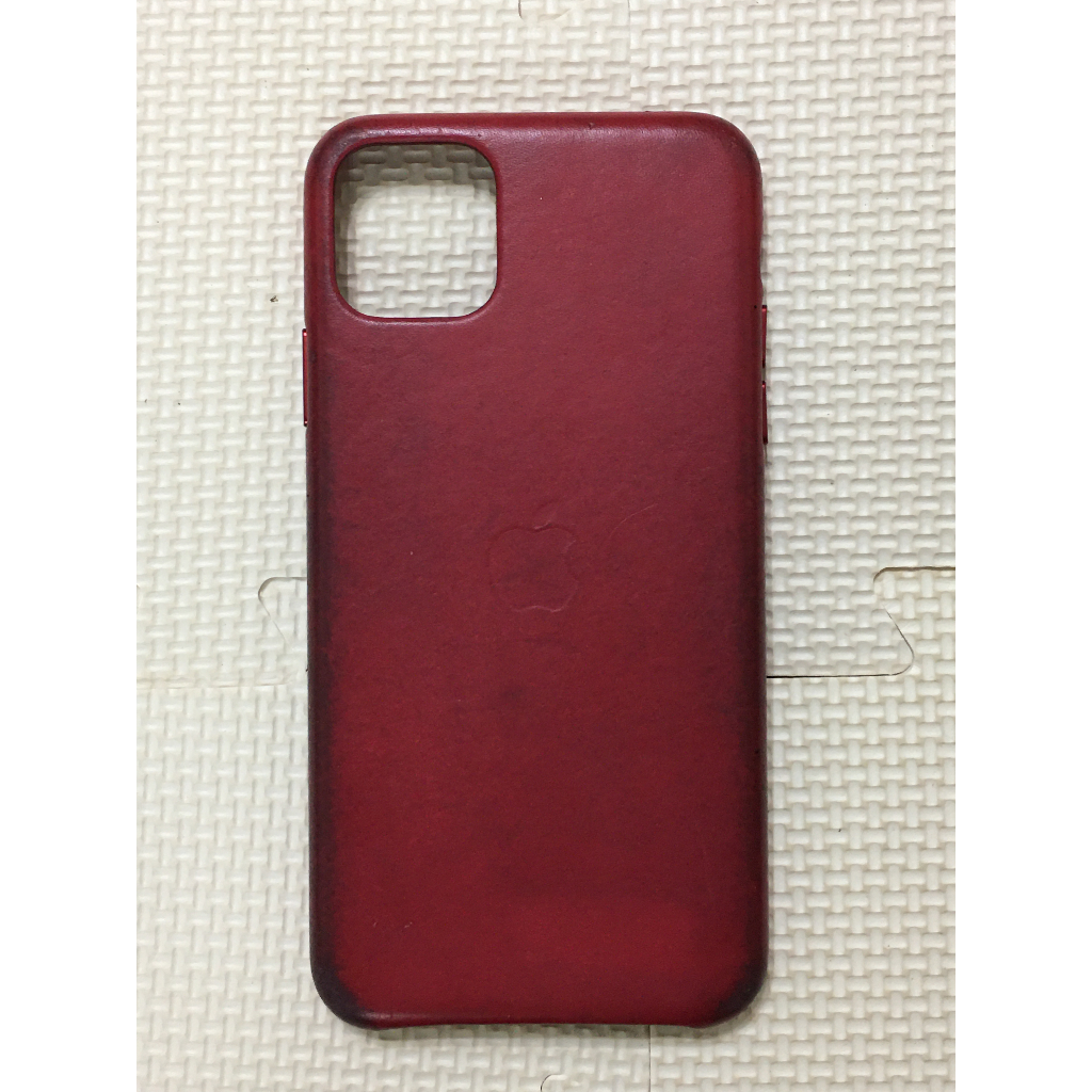 Apple iPhone 11 Pro Max 原廠 皮革保護殼 紅色