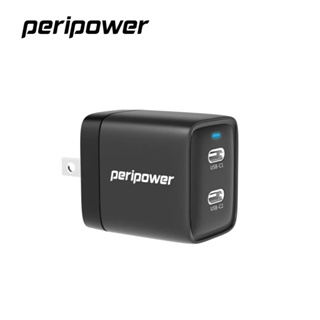 【PERIPOWER】GAN氮化鎵 40W雙USB-C PD快速充電器 (PS-01) | 金弘笙