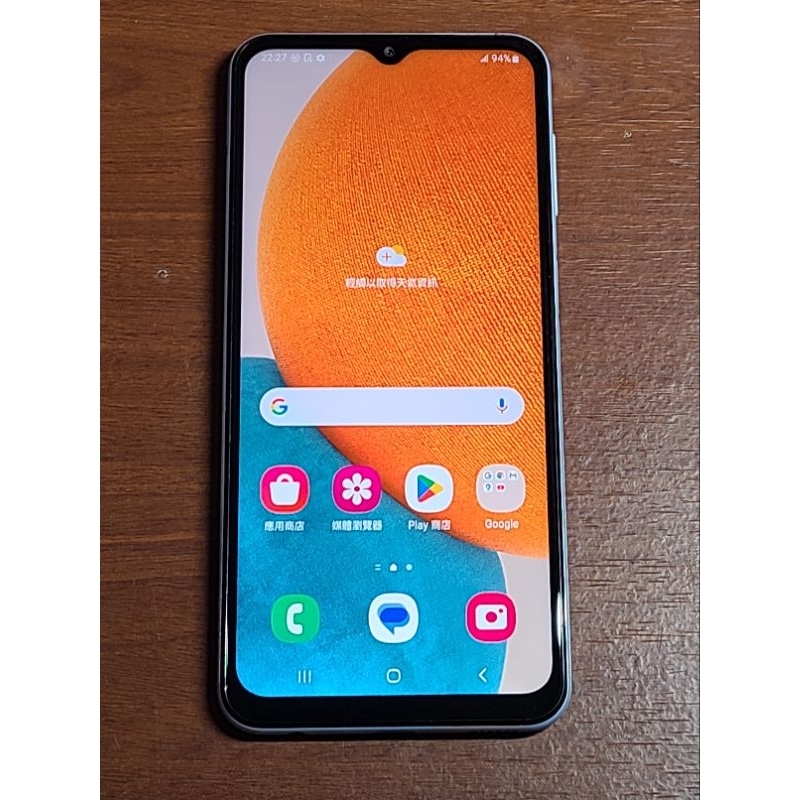 保留中，三星 A23 5G版 淡藍  4g,64g  二手機 備用機