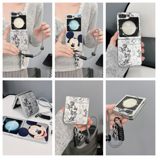 三星Z Flip5 4 3 摺疊手機殼 潮酷米奇 Samsung z flip6 防摔手機殼 z flip3 翻蓋保護殼