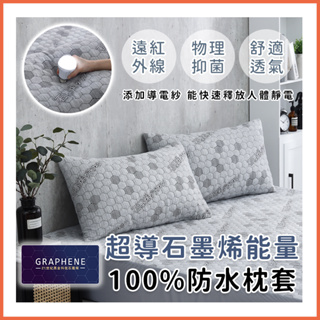 超導石墨烯100%防水枕頭保潔墊 功能型枕頭保潔墊 防水枕套