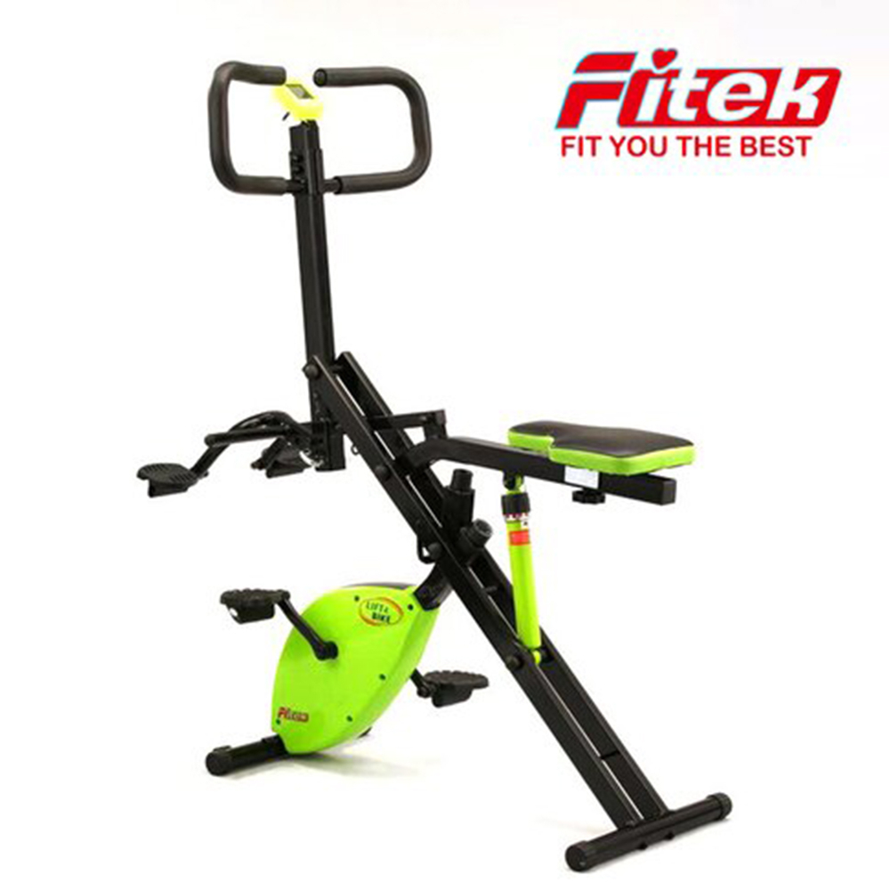 【Fitek】 二合一磁控車+深蹲騎馬機 兩用健身車 伸展騎馬磁控健身車 健腹機 飛輪車 炫腹磁控車 可收納摺疊