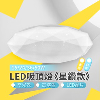 沐月燈飾｜LED吸頂燈 15W/24W/36W/50W 吸頂燈 星鑽吸頂燈 房間燈 陽臺燈 廁所燈 浴室燈 走道燈