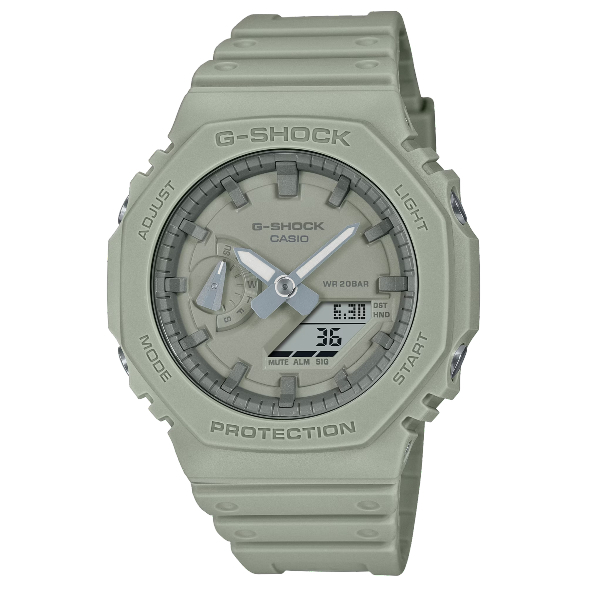 CASIO 卡西歐 G-SHOCK系列 GA-2100NC-3A 大地風格休閒指針腕錶 大地綠 45.4mm