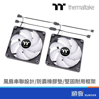 Thermaltake 曜越 CT140 ARGB 主板連動14cm 系統散熱風扇 黑(雙顆包) PWM風扇