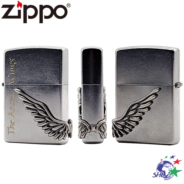 Zippo (ZP751) 日系經典 Angel Wing 天使之翼 銀翅金字 / PAW-R1 詮國