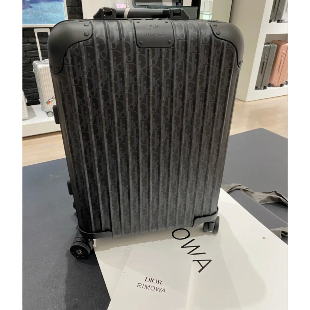 99成新（現貨）RIMOWA Dior 聯名款 黑色登機箱 21吋 鋁鎂合金材質