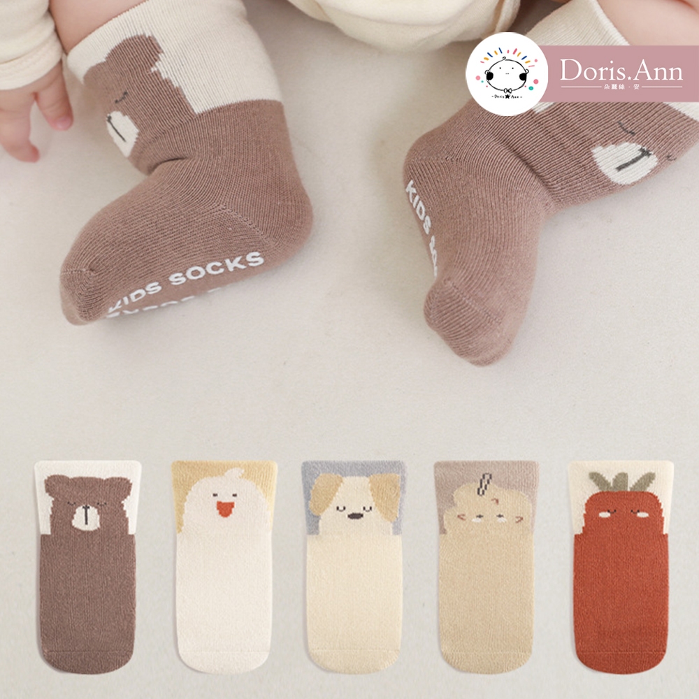 【Doris.Ann】寬口動物寶寶襪 寶寶襪子 嬰兒襪子 兒童襪子 童襪 保暖襪(現貨童裝)