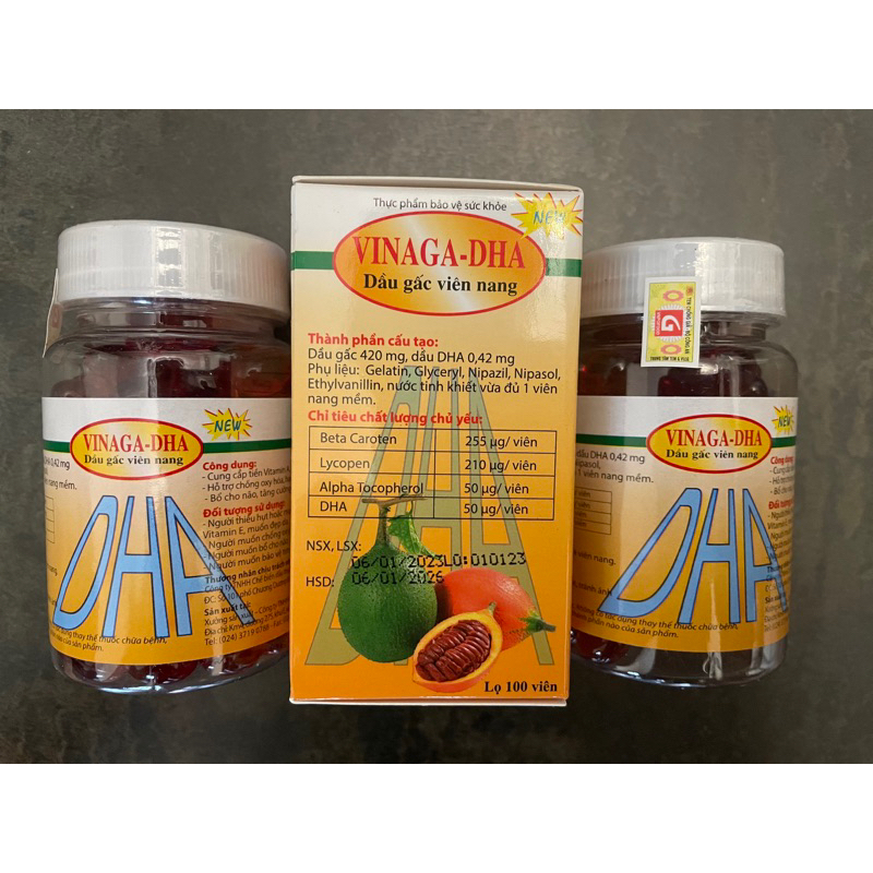 🈶️現貨速出｜ 🏆越南第一大品牌 VINAGA-DHA-木鱉果油膠囊