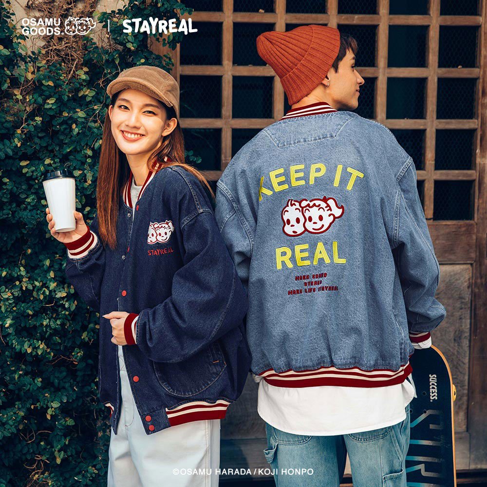 STAYREAL x OSAMU GOODS 原田治丹寧棒球外套