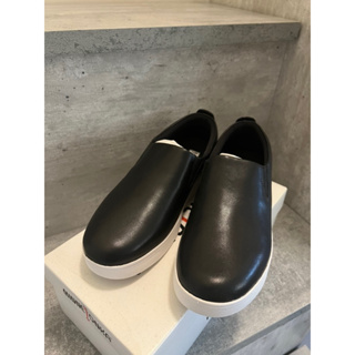 FitFlop RALLY LEATHER SLIP-ON SKATE SNEAKERS易穿脫時尚休閒鞋-女(黑色)