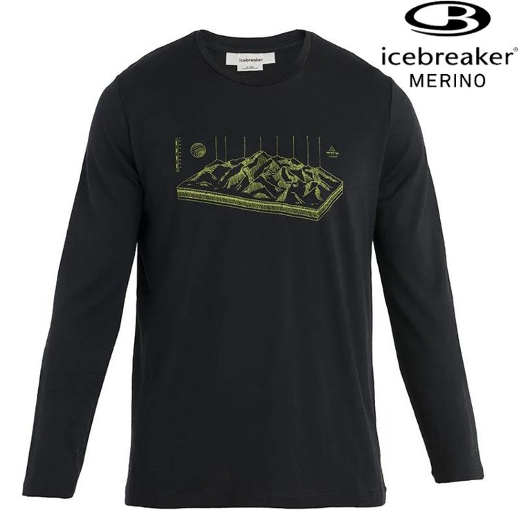 Icebreaker Tech Lite II AD150 男款 圓領長袖上衣/美麗諾羊毛排汗衣-層巒疊嶂 0A56R5