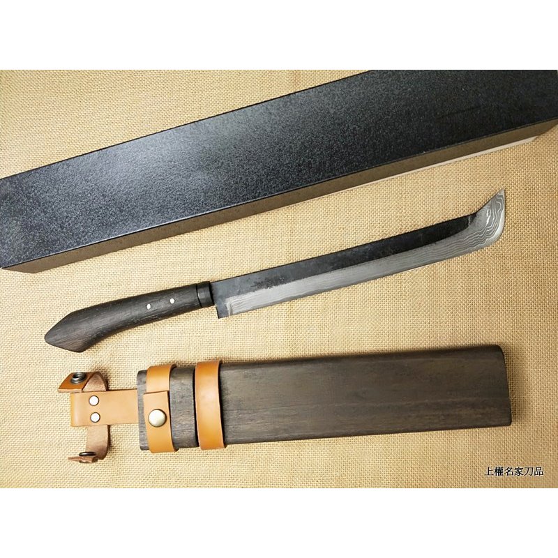 上權名家刀品 [ 日本製 ] SJ19M-010 佐治武士 日本刀 ( 鍛造千層鋼/黑木握柄 ) 獵刀 柴刀 狩獵 免運