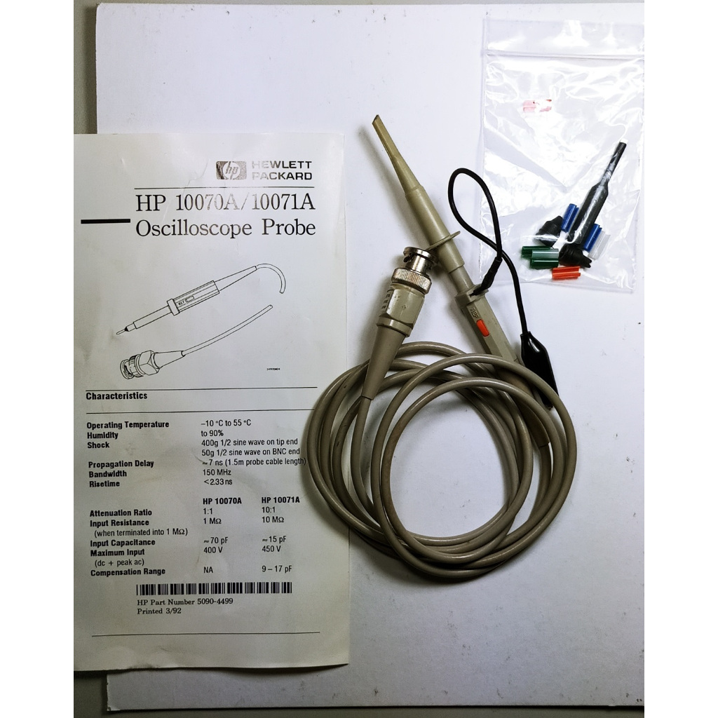 二手良品 hp / agilent HP10071A 示波器探測棒 Probe 10倍 x10 示波器探頭 無源探針