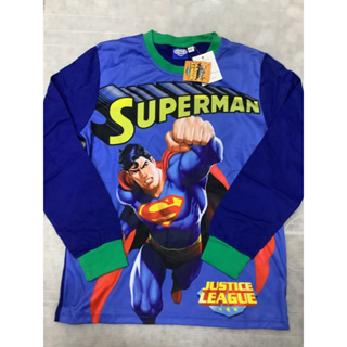 賠售。正版授權蝙蝠俠超人前面數位印花後面純棉彈性上衣150公分