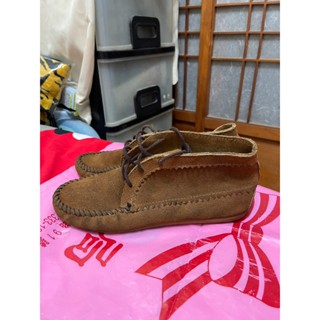 「 二手鞋 」 MINNETONKA 女版麂皮休閒鞋 8.5號（咖啡）130