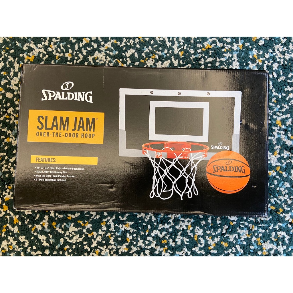 可議價 SPALDING 斯伯丁 室內小籃框 室內小籃板 (含小球)