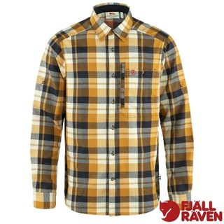 【Fjallraven 小狐狸】男 長袖保暖襯衫 Fjallglim Shirt運動休閒上衣 蕎麥棕/暗深藍 81380