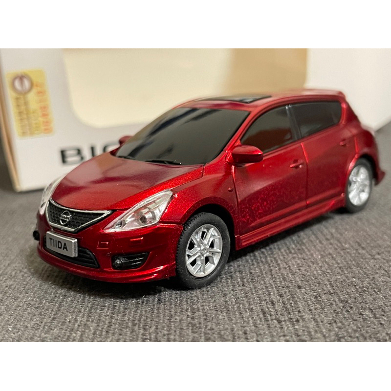 台灣Nissan 原廠 模型車 回力車比例1/43 NISSAN BIG TIIDA 紅色