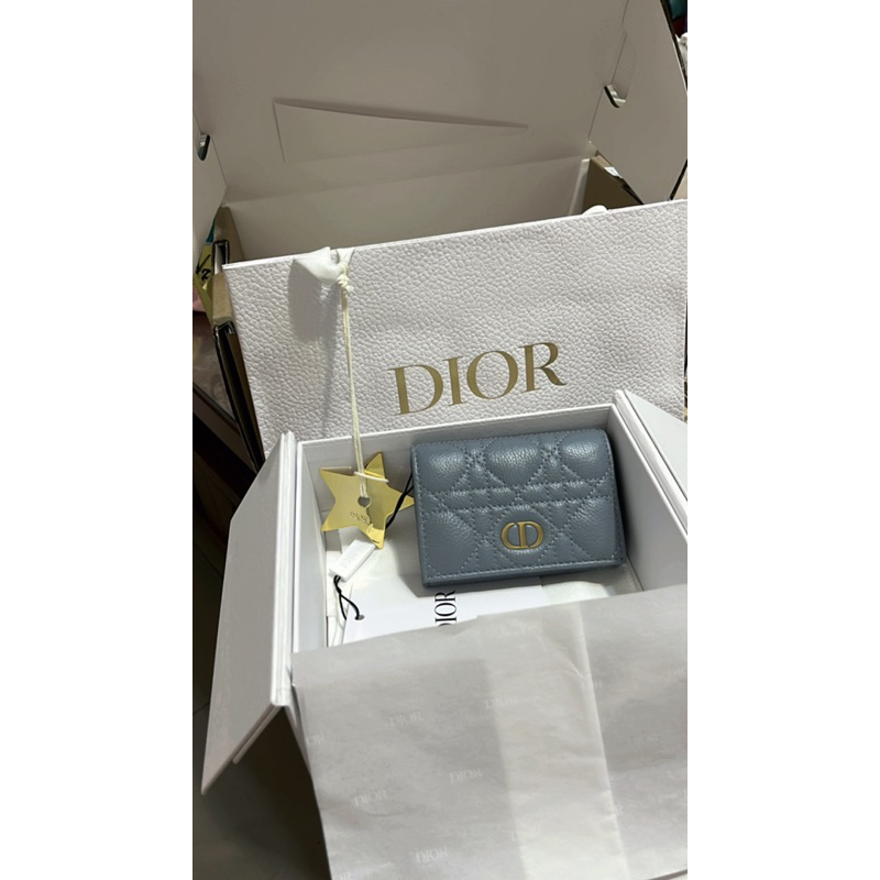 Dior Caro xs 雲藍色錢包