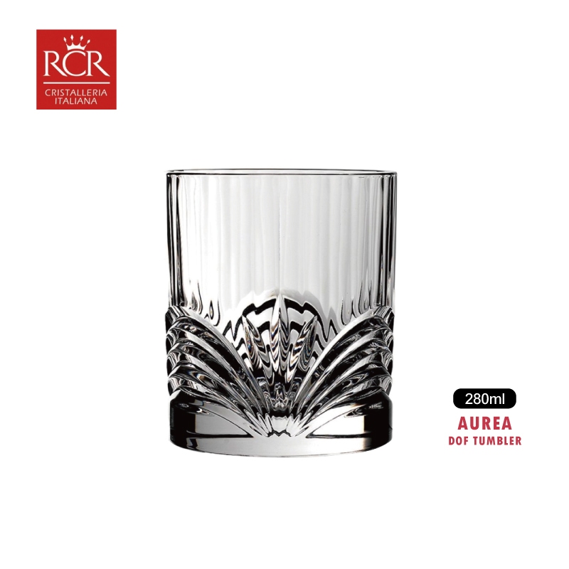 義大利RCR AUREA系列酒杯  2支入 無鉛水晶玻璃 280ml威士忌杯 KAYEN