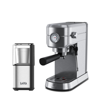 【伊萊克斯 x 萊卡】咖啡組合 半自動義式咖啡機 多功能磨豆機/研磨機 E5EC1-31ST + HI8110I
