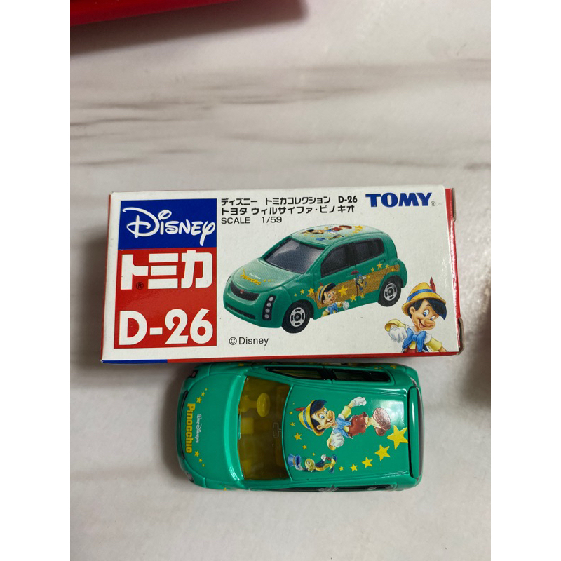 tomica 日版 絕版 舊藍標 中製 迪士尼D-26小木偶（盒車況如圖）