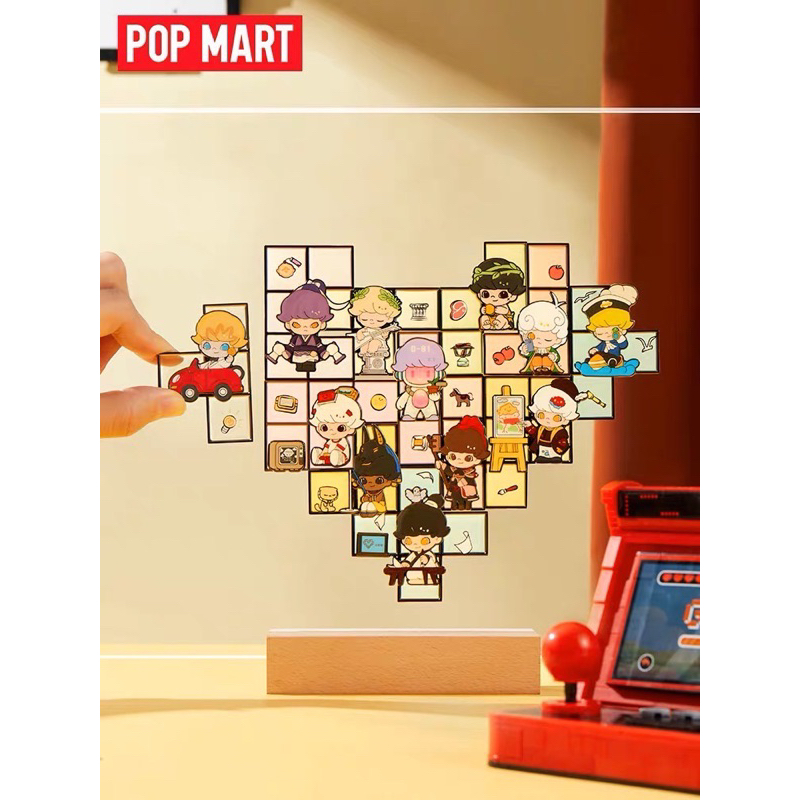 POPMART泡泡瑪特 DIMOO時光漫遊冰箱貼盲盒周邊創意拼裝禮物玩具